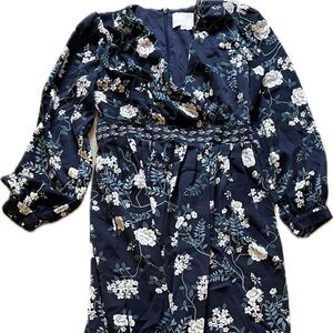 Gal Meets Glam Midnight Blue Floral Maxi Dress